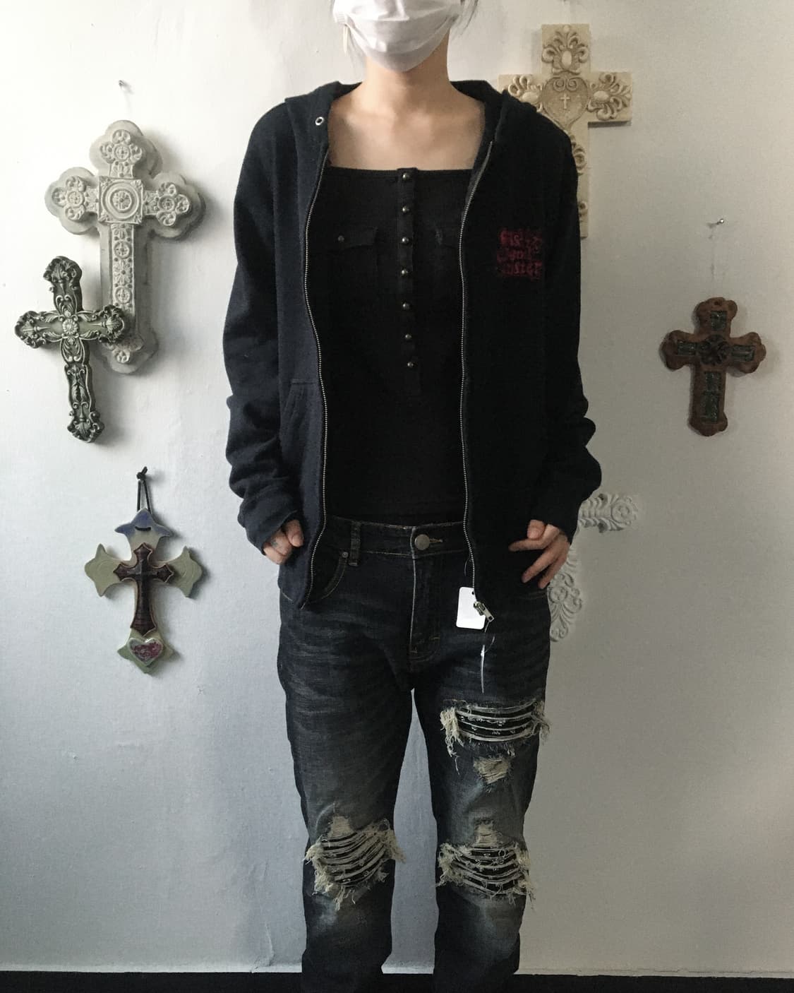 Anime printing hood zip up 상품이미지6