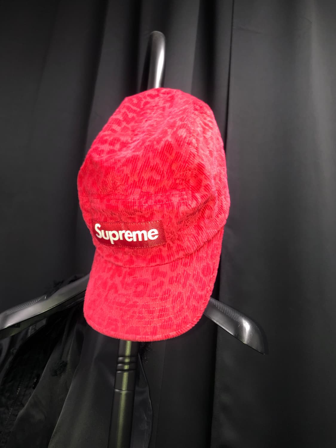 슈프림 레오파드 코듀로이 캡프캡 레드 23FW 상품이미지8