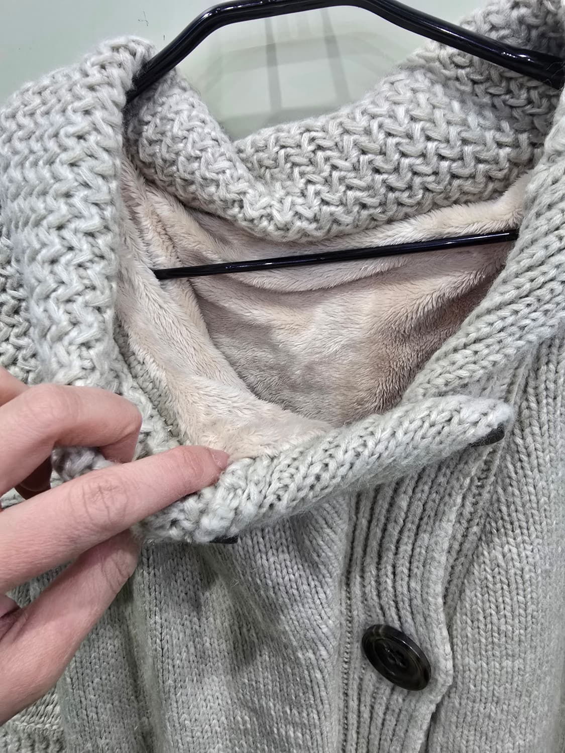 아이보리 후드 롱 니트 가디건 상품이미지7