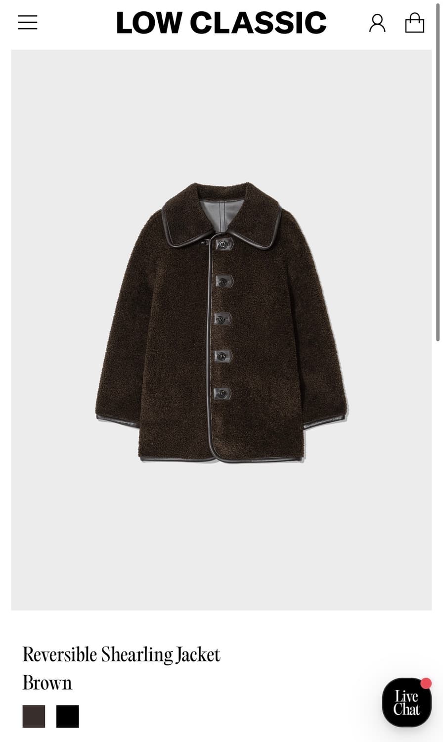 로우클래식 리버서블 시어링자켓 브라운 상품이미지7