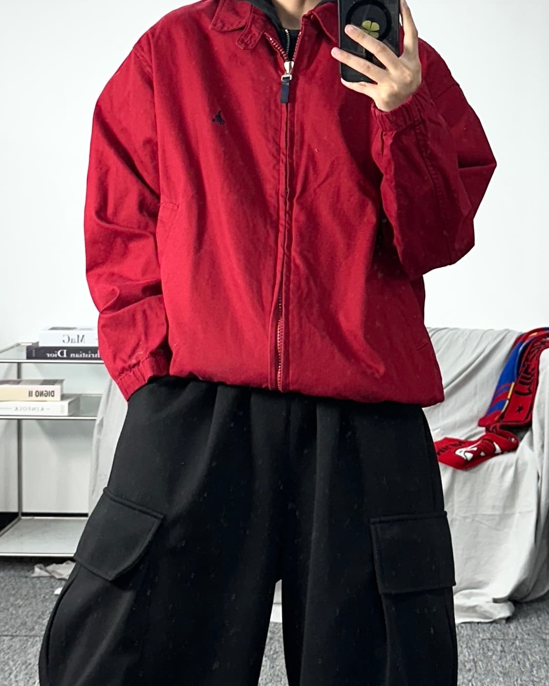 빈폴 레드 스몰 로고 블루종 자켓 상품이미지3