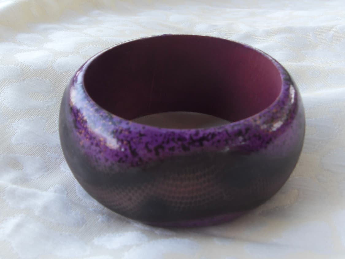 Wooden python bangle (purple) 상품이미지4
