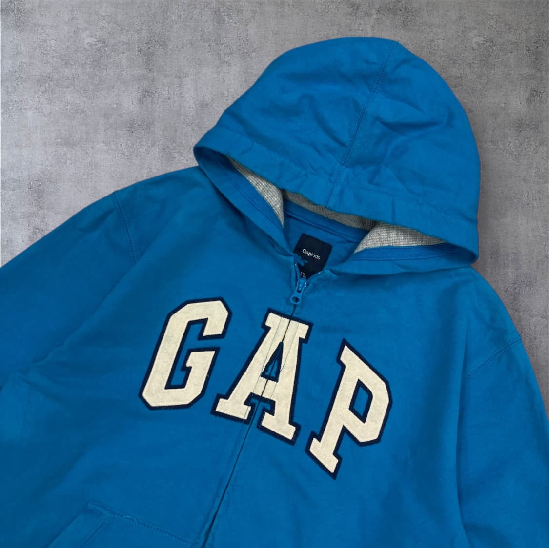 GAP 스카이 컬러 스펠아웃 빅로고 후드 집업 상품이미지2