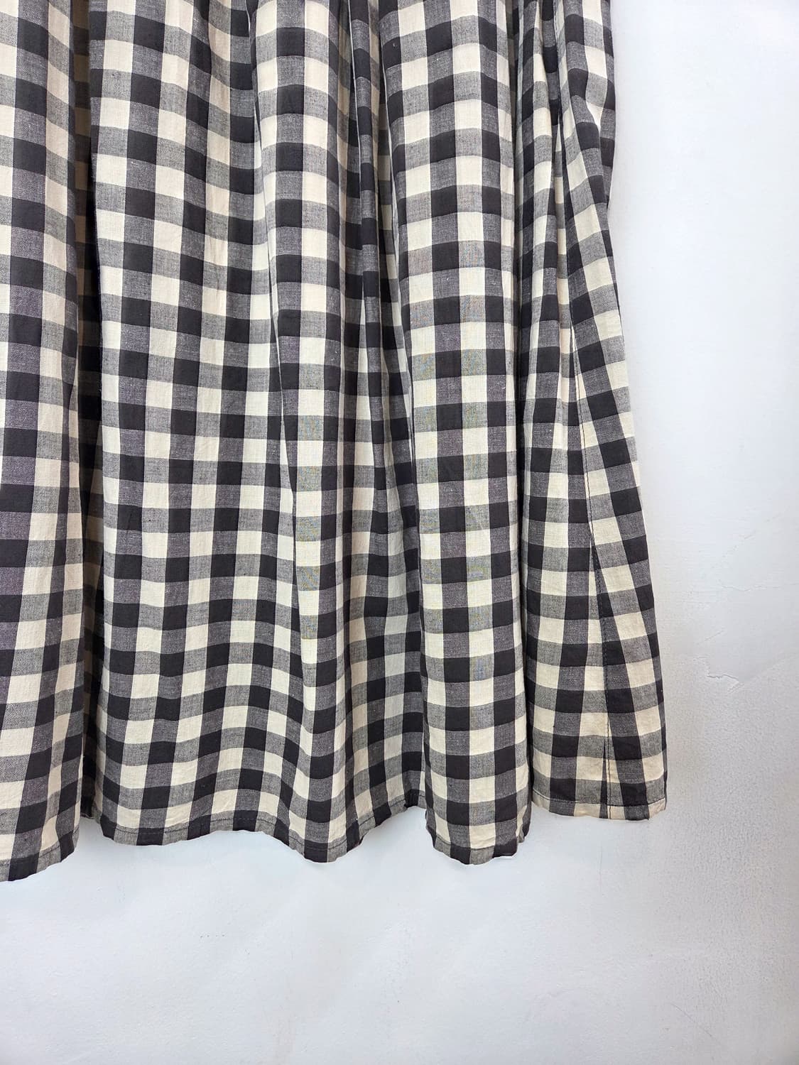 체크 린넨 롱스커트 상품이미지4