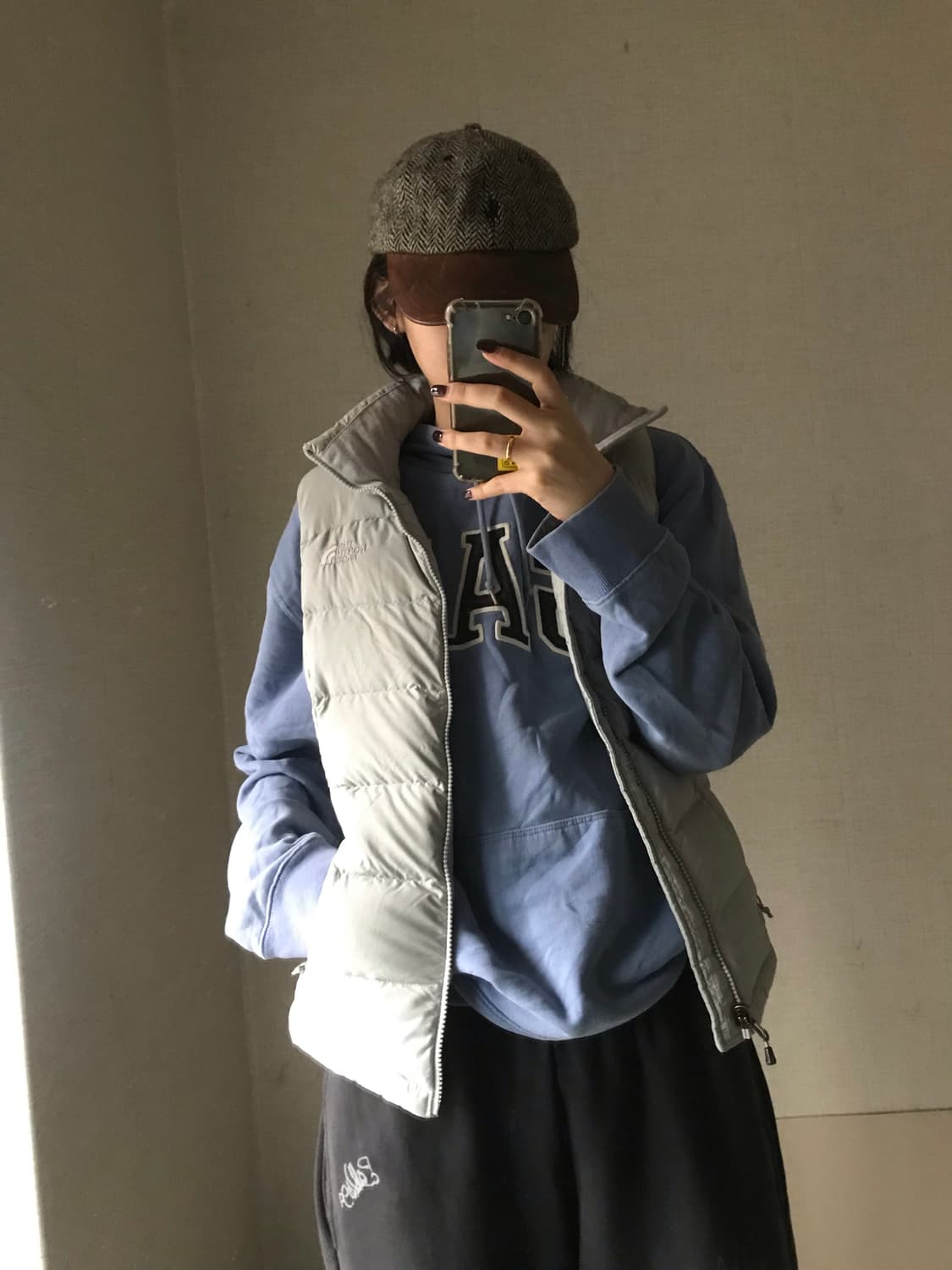 노페 연그레이 조끼패딩 상품이미지4