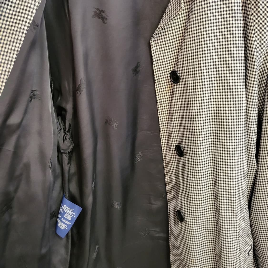 버버리 정품 깅엄체크 패턴 트렌치 코트 바바리 자켓 상품이미지4