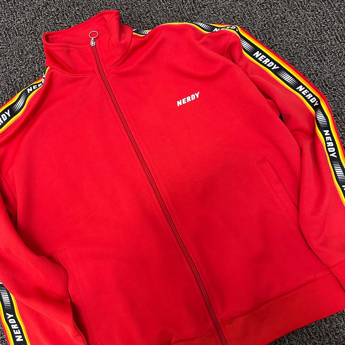 NERDY 널디 트랙탑 져지 집업 레드 M 상품이미지2