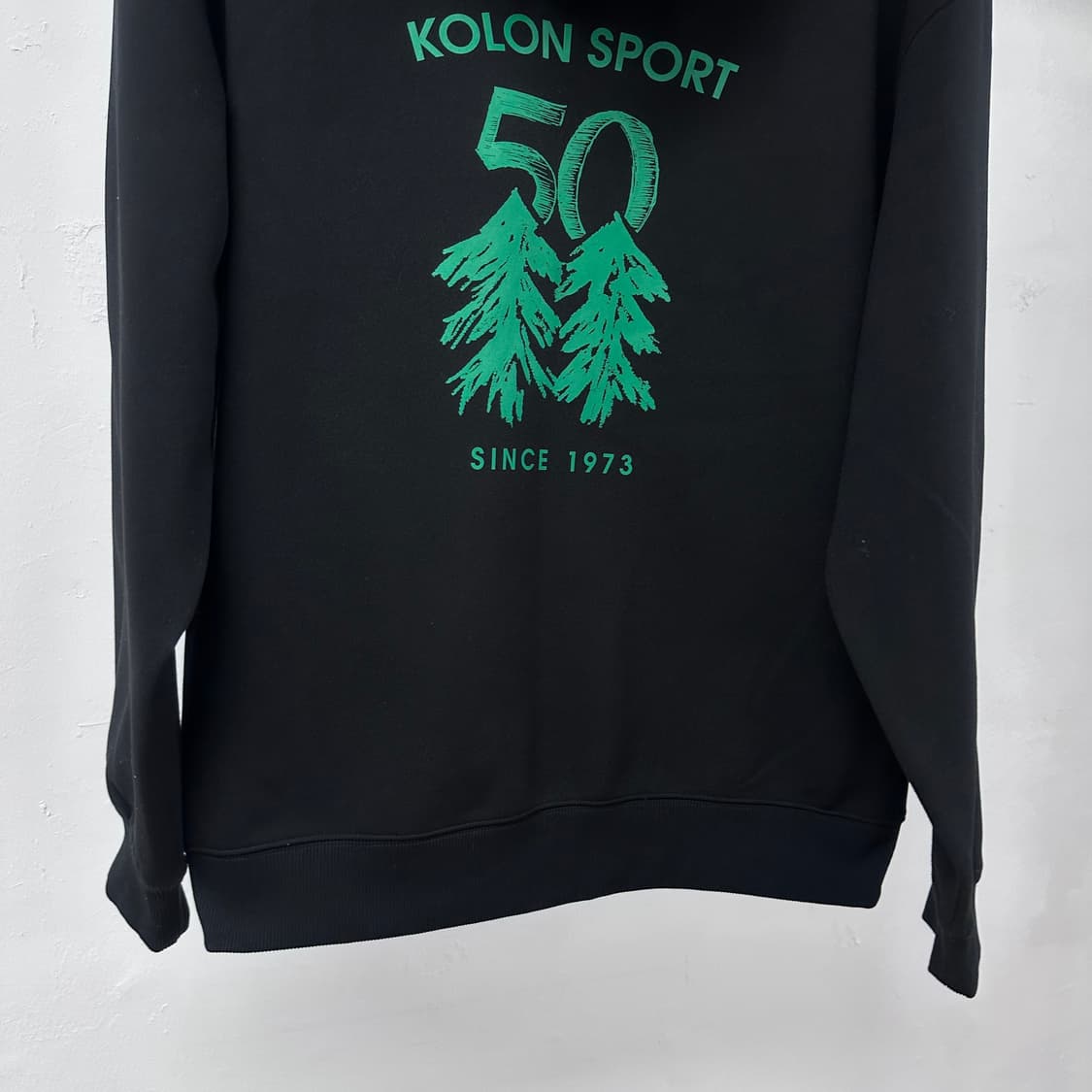 코오롱스포츠 23s 50주년 후드집업 블랙 오버핏 M J34 상품이미지3