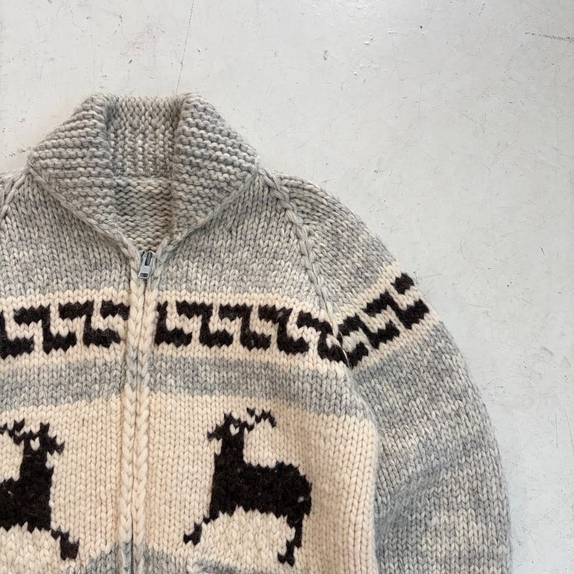 캐니다 빈티지 울 코위찬 집업 자켓 L 상품이미지2