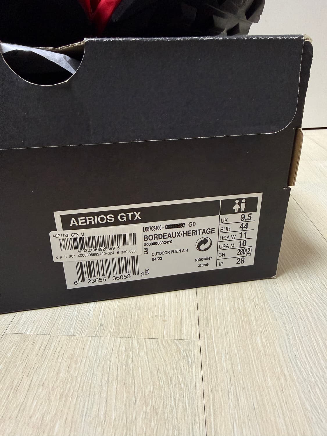 아크테릭스 에어리어스 GTX 9.5사이즈(280) 새상품 상품이미지2