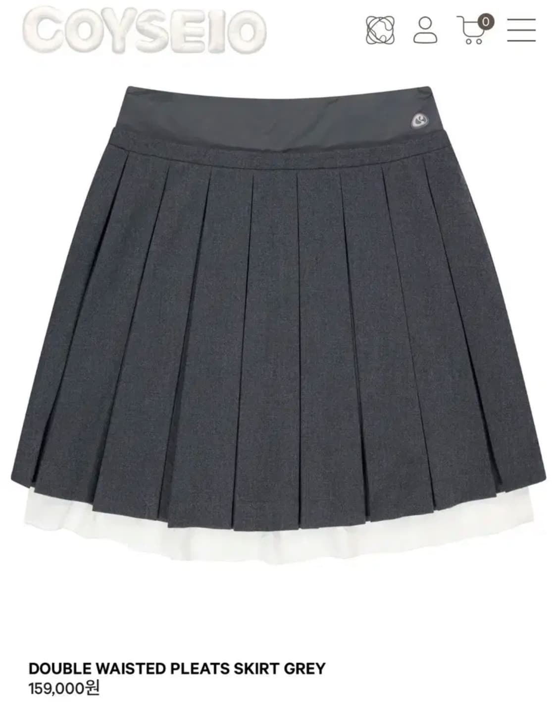 코이세이오 스커트 플리츠 스커트 그레이 0사이즈 상품이미지1