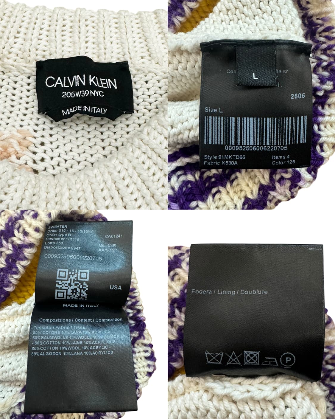 캘빈클레인 205W39NYC by 라프 시몬스 19SS 멀티 컬러 스웨터 상품이미지10