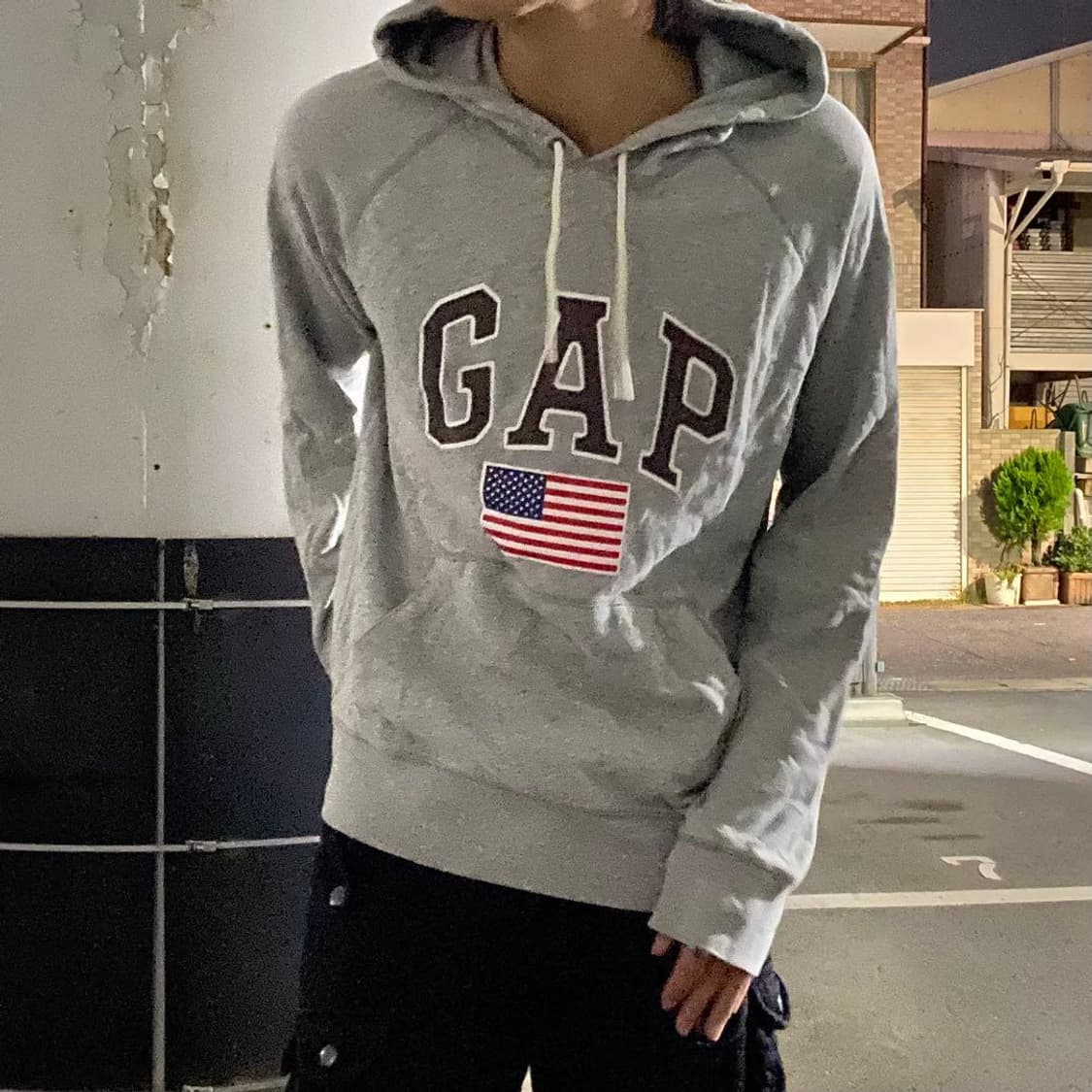 GAP 성조기 그레이 후드티 한정판 버전 상품이미지1