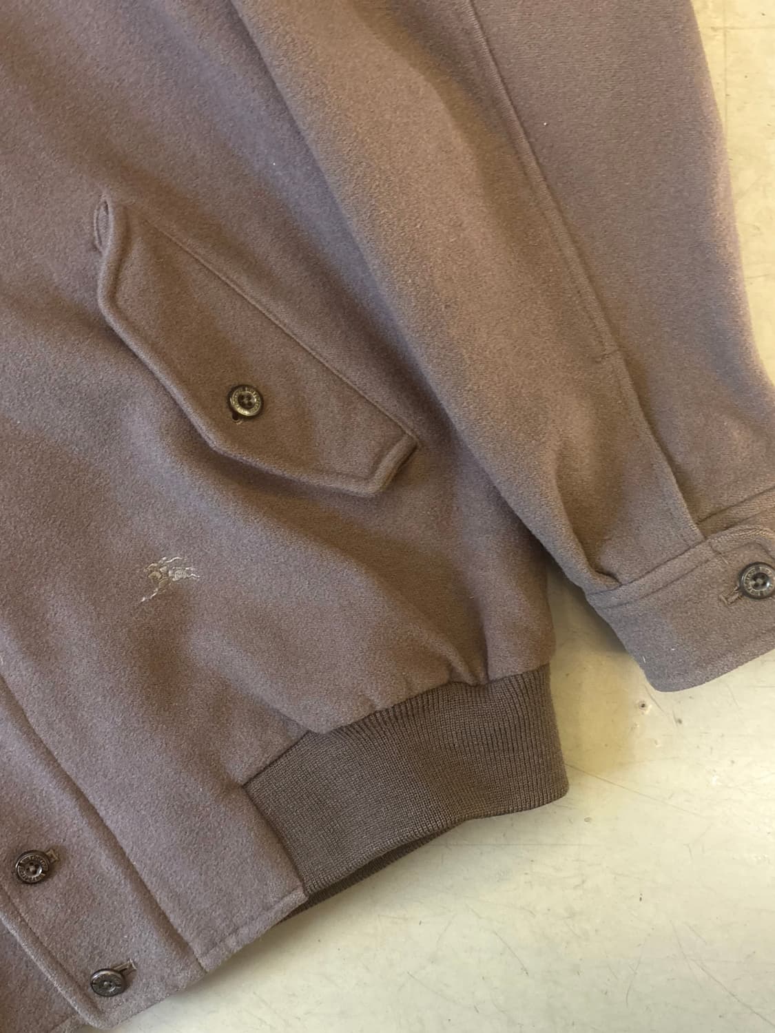 버버리 울 블루종 L 상품이미지3