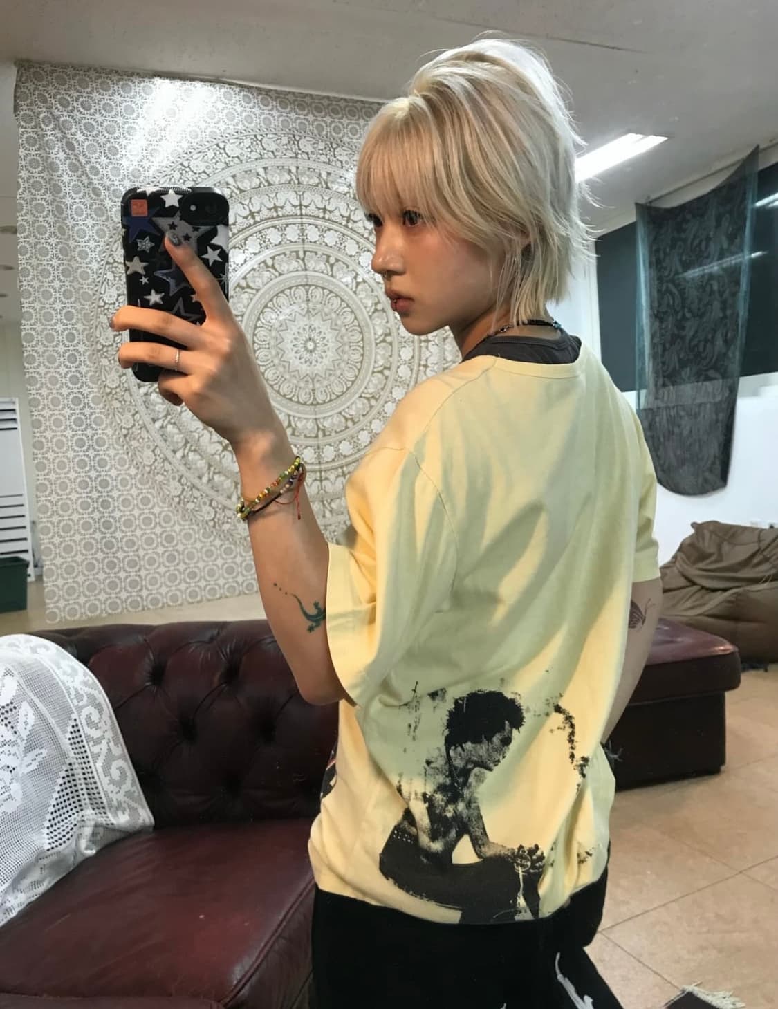 Vintage printing t yellow 상품이미지2