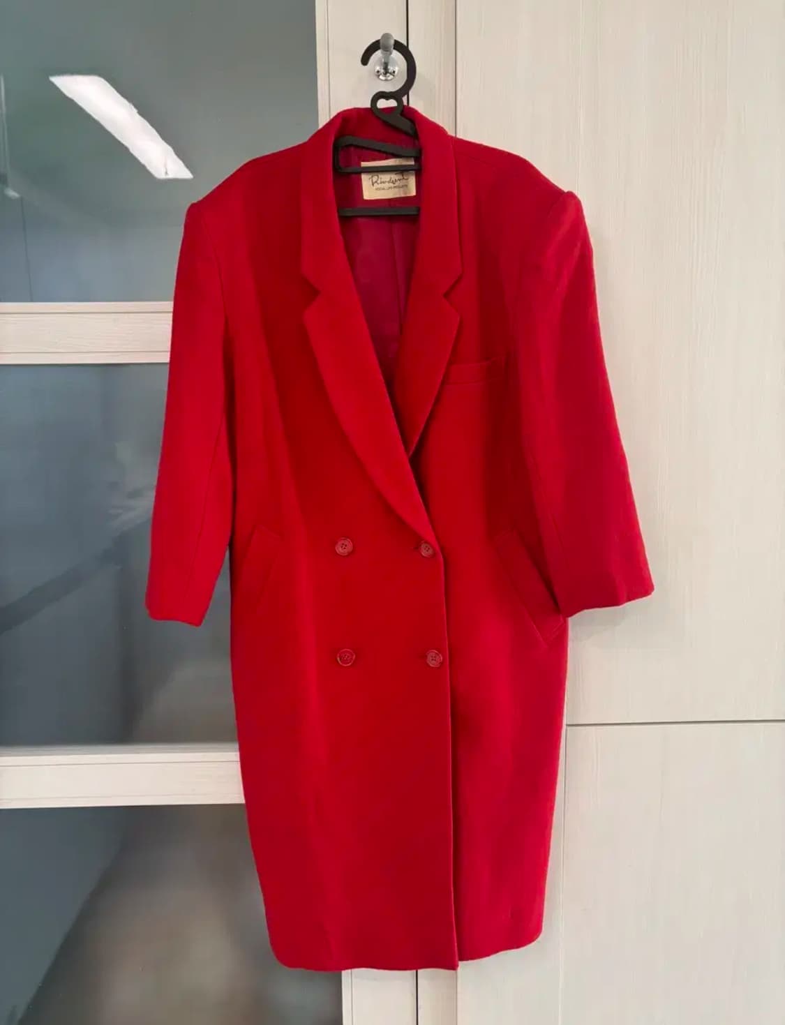 빈티지 울코트_ 레드 울 혼방 코트 (오버핏)드라이완료 상품이미지1
