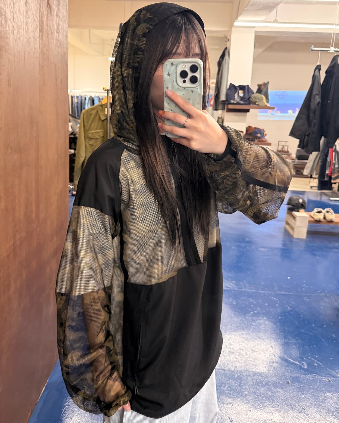 aero 페이스 가드 카모 아노락 상품이미지1