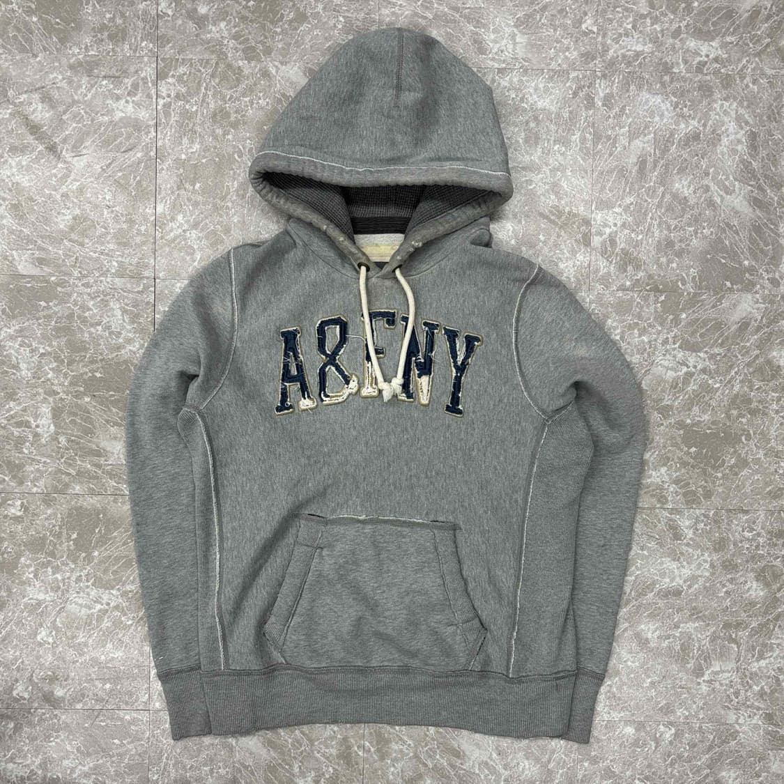 아베크롬비 y2k 올드스쿨 그레이 스웨트셔츠 후드티(M) 상품이미지2