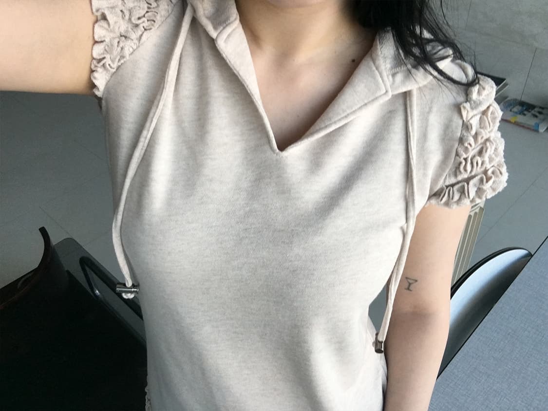 ruffle sleeve hoodie dress 상품이미지7