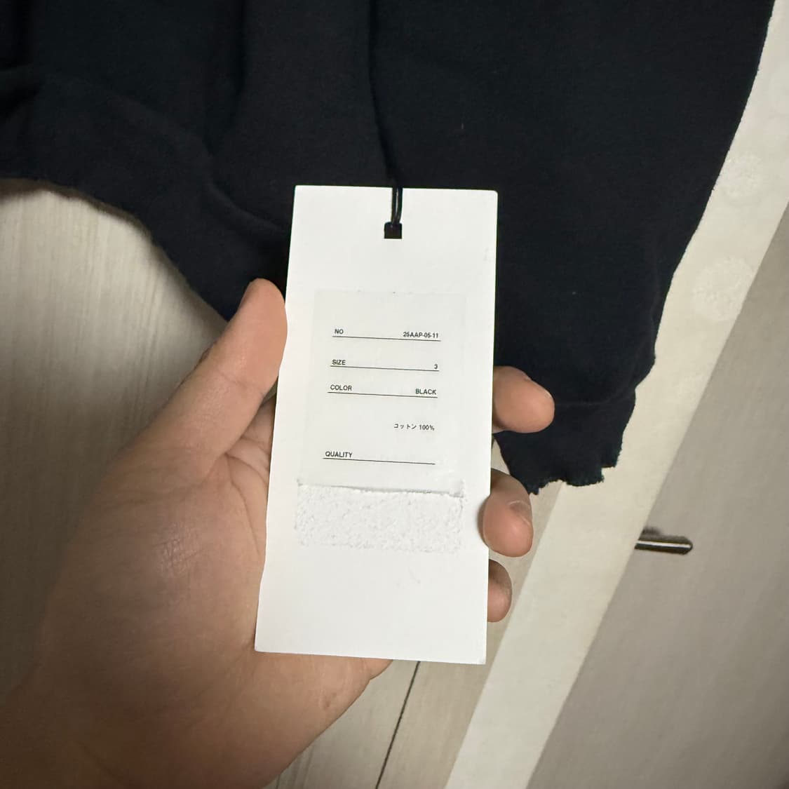 [3] 아프레쎄 25aw 빈티지 더블 v 스웨트 셔츠 블랙 상품이미지5