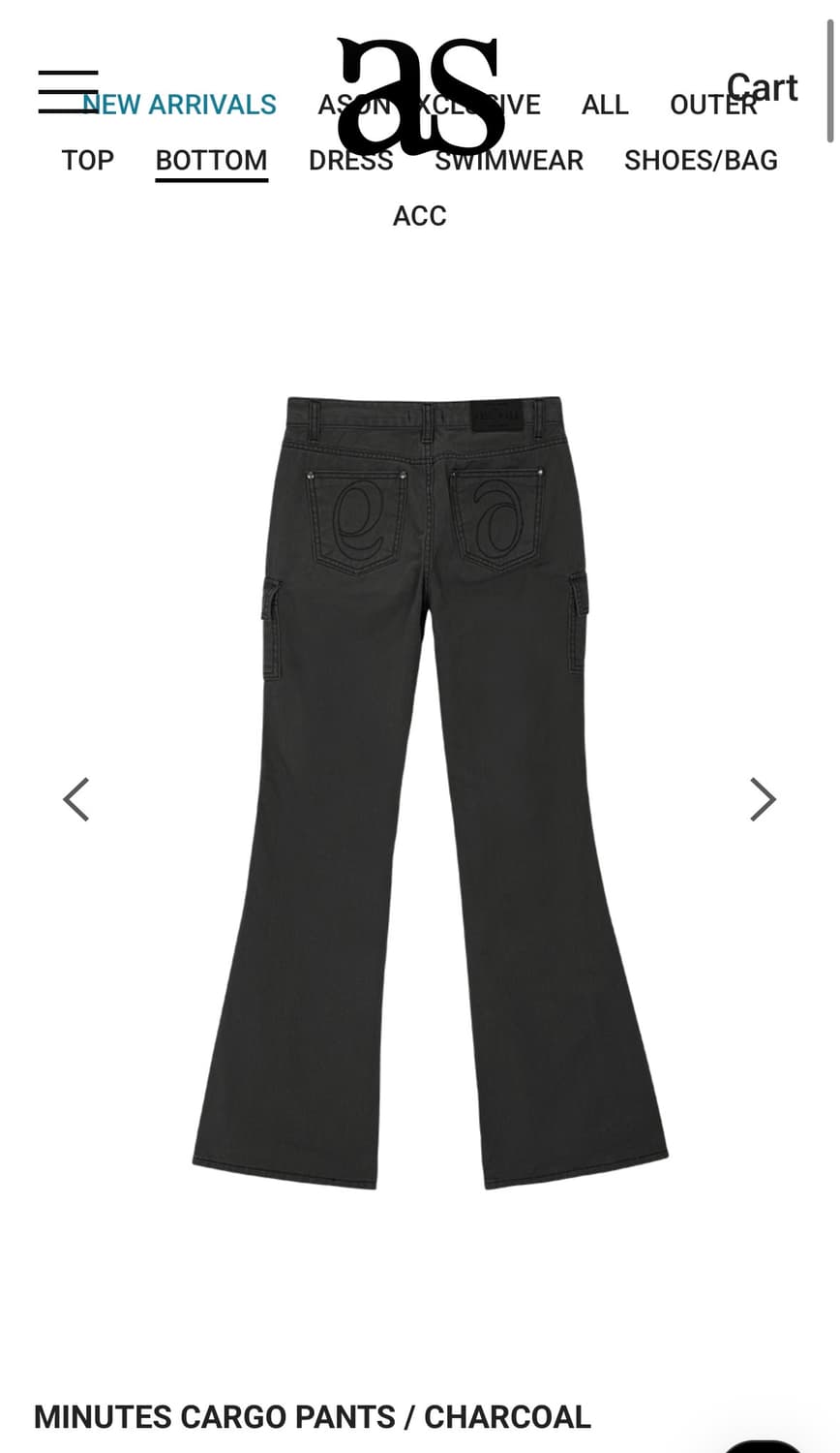 애즈온 MINUTES CARGO PANTS / CHARCOAL 상품이미지2