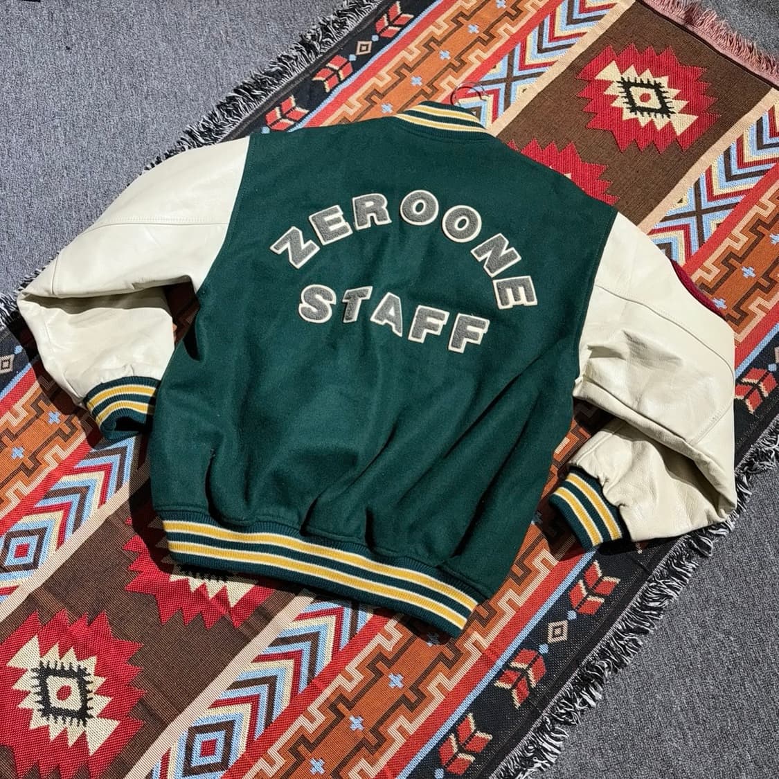 일제 빈티지 ifco 소가죽 바시티 자켓 상품이미지3