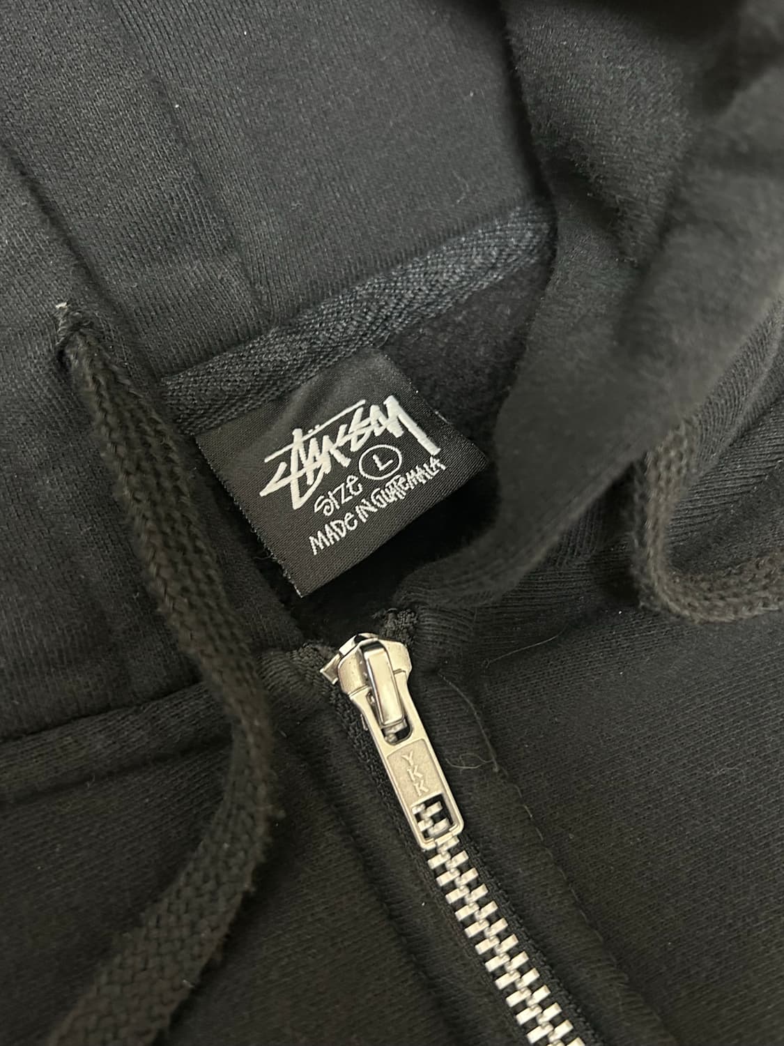 스투시 베이직 블랙 기모 후드집업 상품이미지7