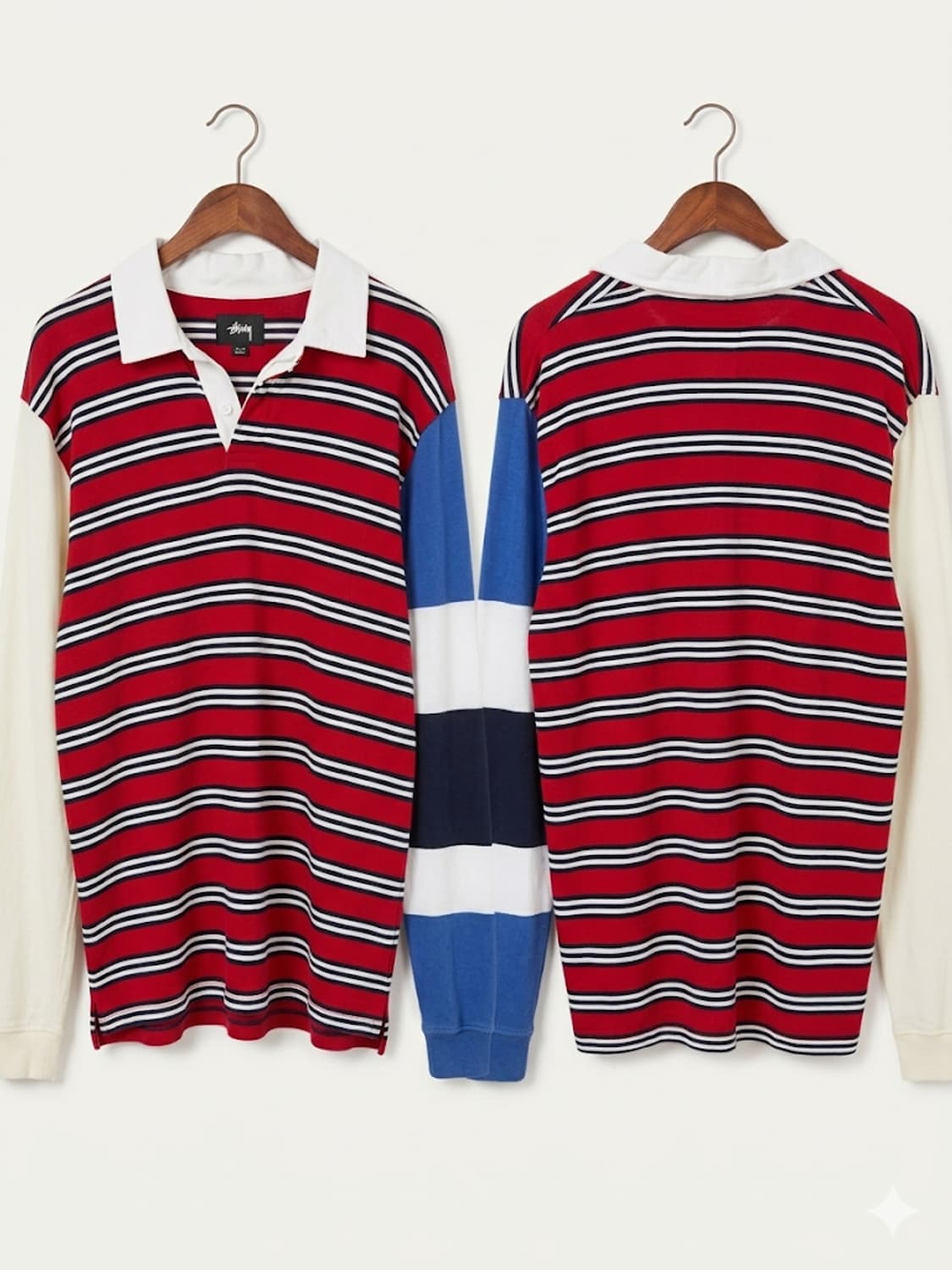 스투시 크레이지 스트라이프 럭비 티셔츠 상품이미지1