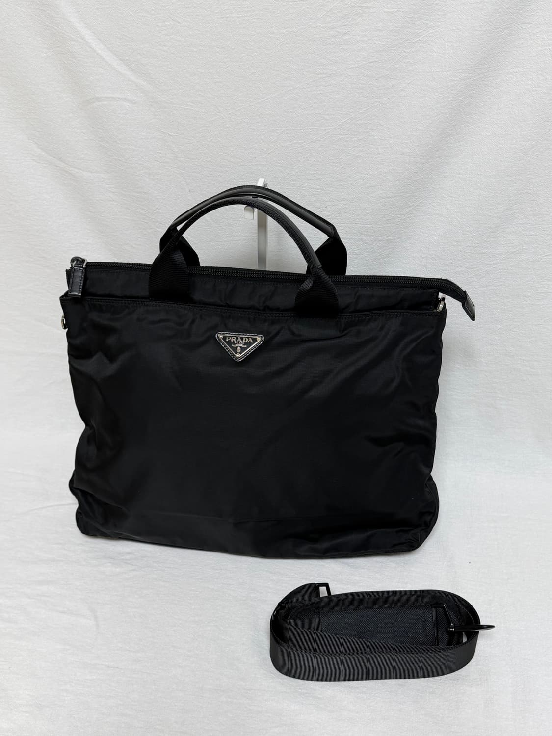 정품 프라다 포코노 나일론 블랙 토트백 숄더백 비지니스 노트북가방 상품이미지6