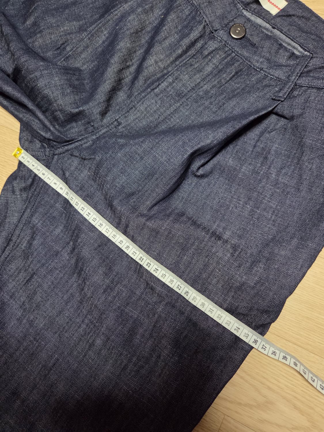 (새상품)GUESS 인디고 데님 슬랙스 원턱 팬츠  상품이미지6
