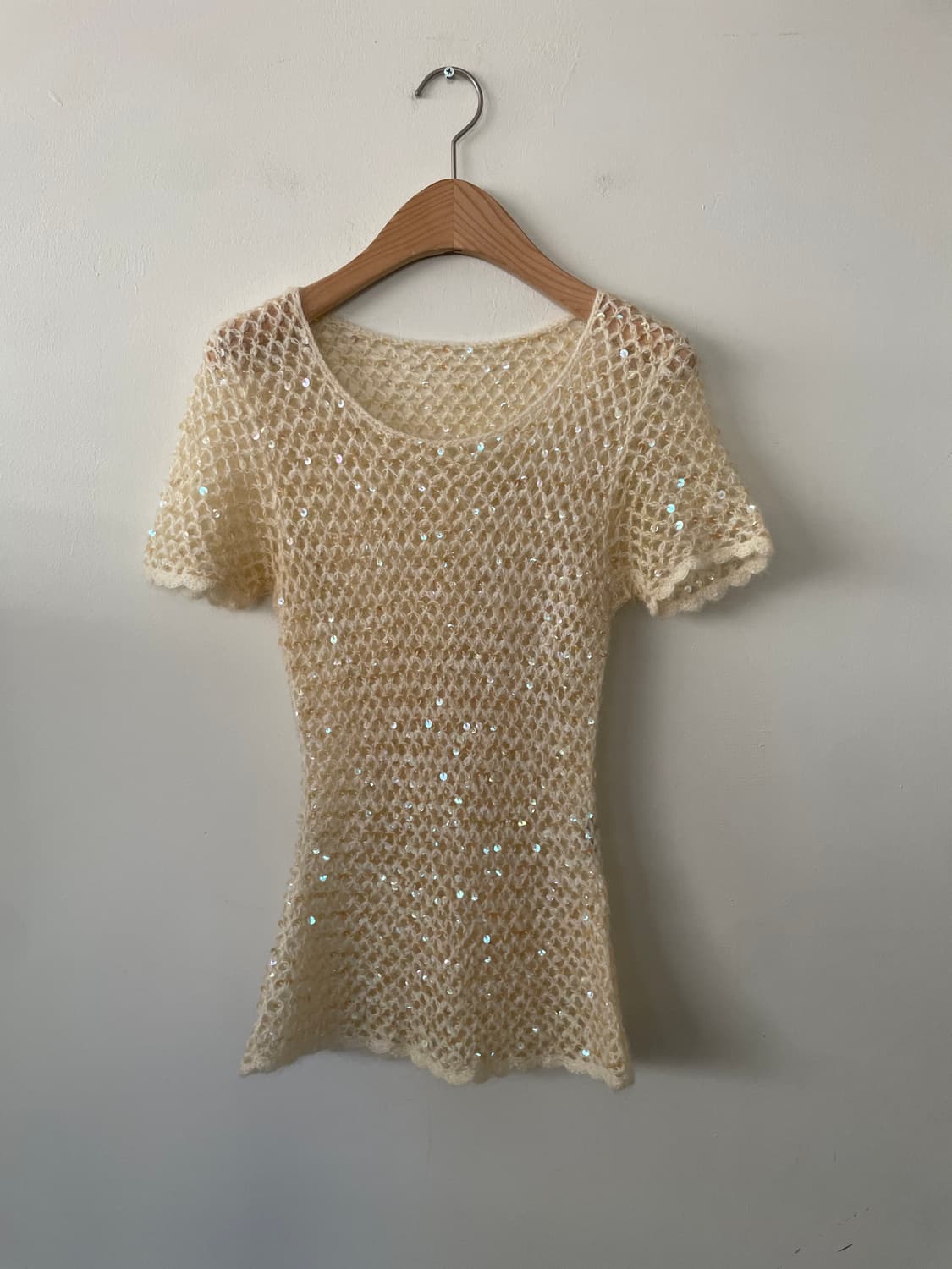 vintage spangle crochet knit 상품이미지2
