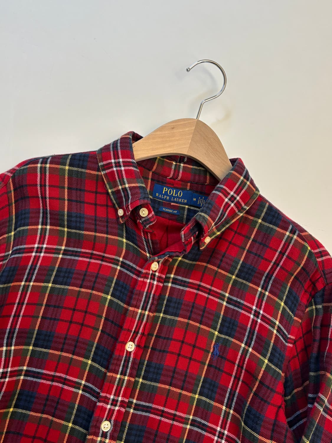 Polo 폴로 랄프로렌 QR신형 커스텀핏 플란넬 체크 셔츠  상품이미지4