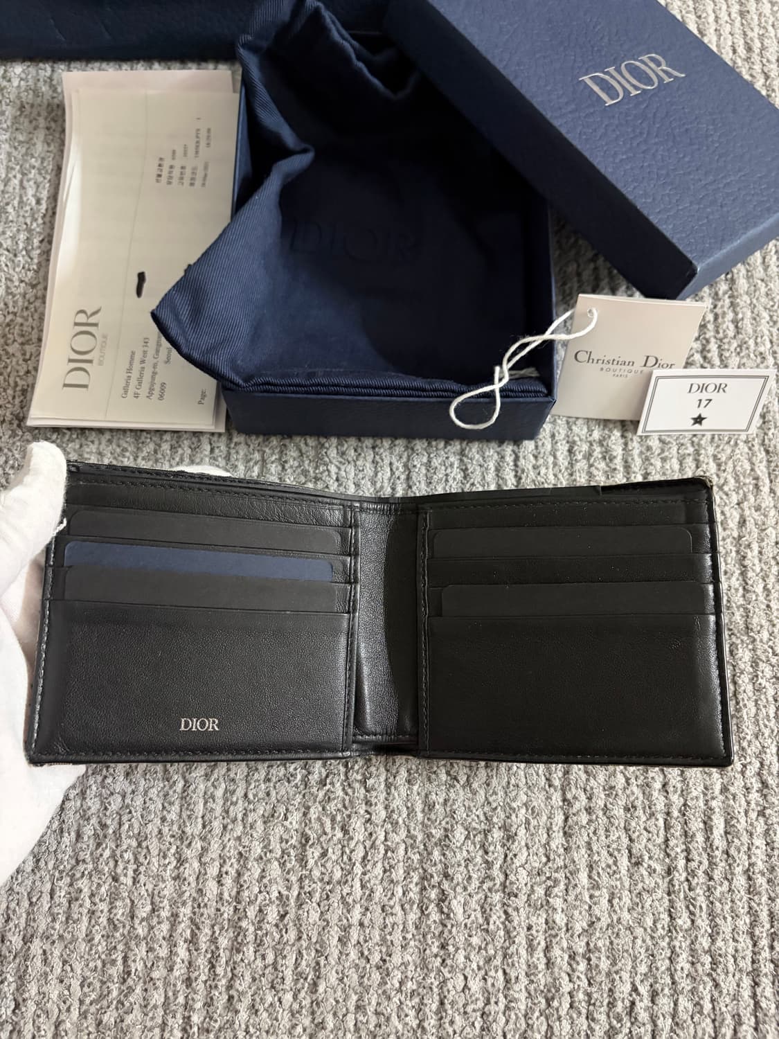 (상태최상, 풀구성) 디올 오블리크 반지갑 상품이미지4