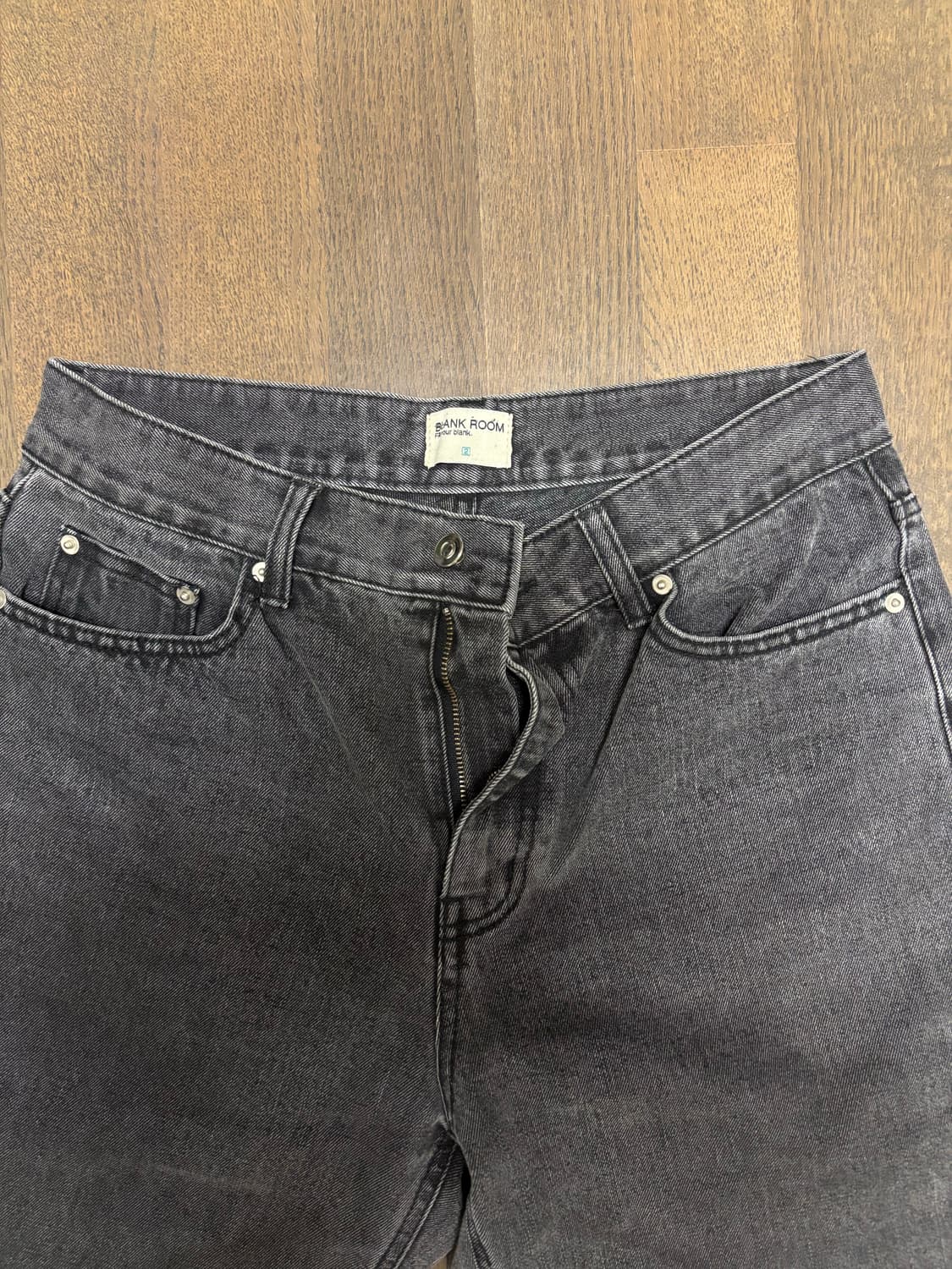 블랭크룸 루즈핏 흑청 데님 사이즈2 상품이미지2