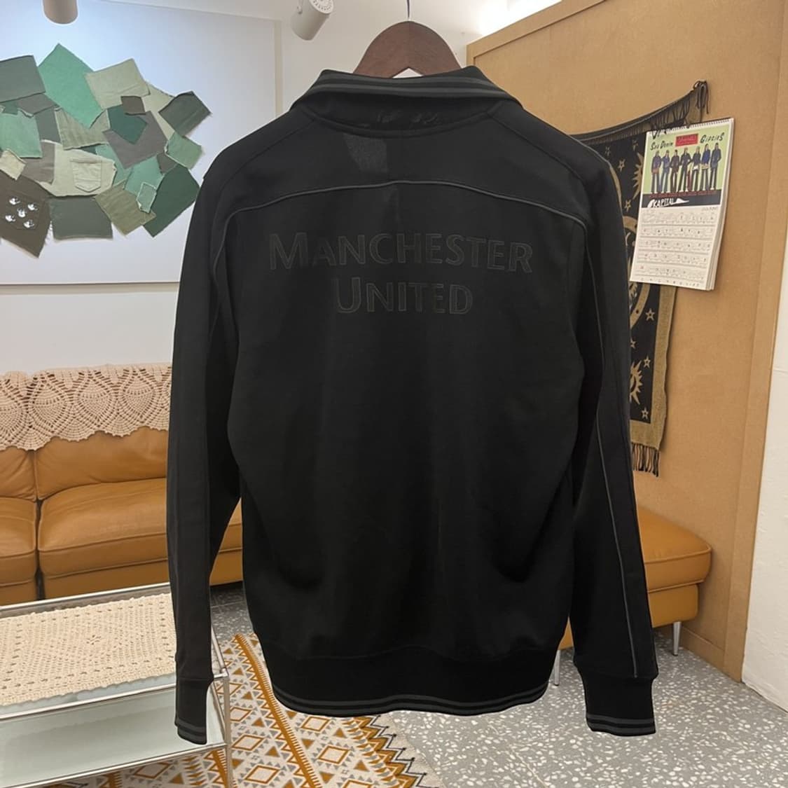 나이키 맨체스터 유나이티드 올블랙 유니폼 져지 집업 L C10820 상품이미지4