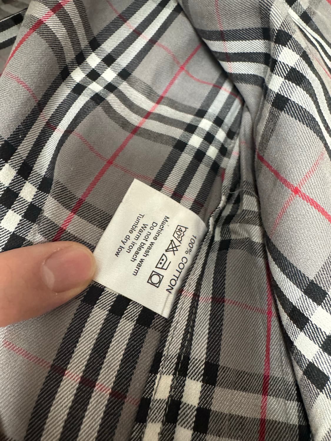 (XL) 버버리 체크 긴팔 셔츠 그레이 상품이미지7