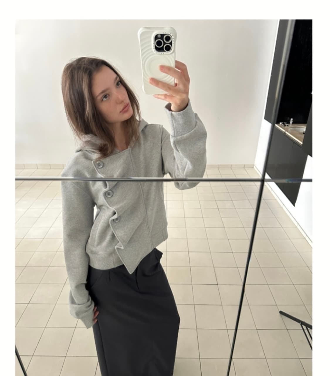 WAVE BUTTON HOOD ZIP UP 아수라 후드집업 상품이미지2