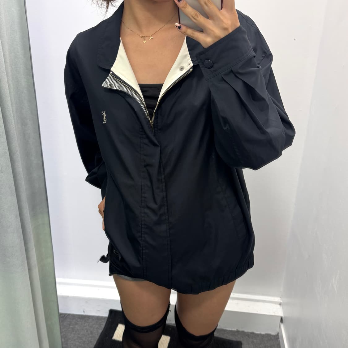 입생로랑 블랙 블루종 상품이미지2
