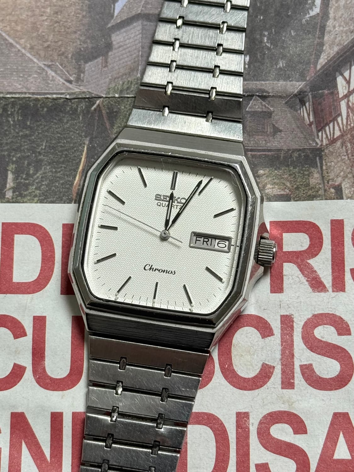 세이코 Seiko Chronos 쿼츠 스퀘어 상품이미지1