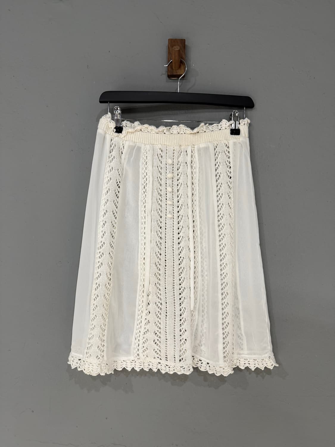 crochet layered button point midi skirt 상품이미지5