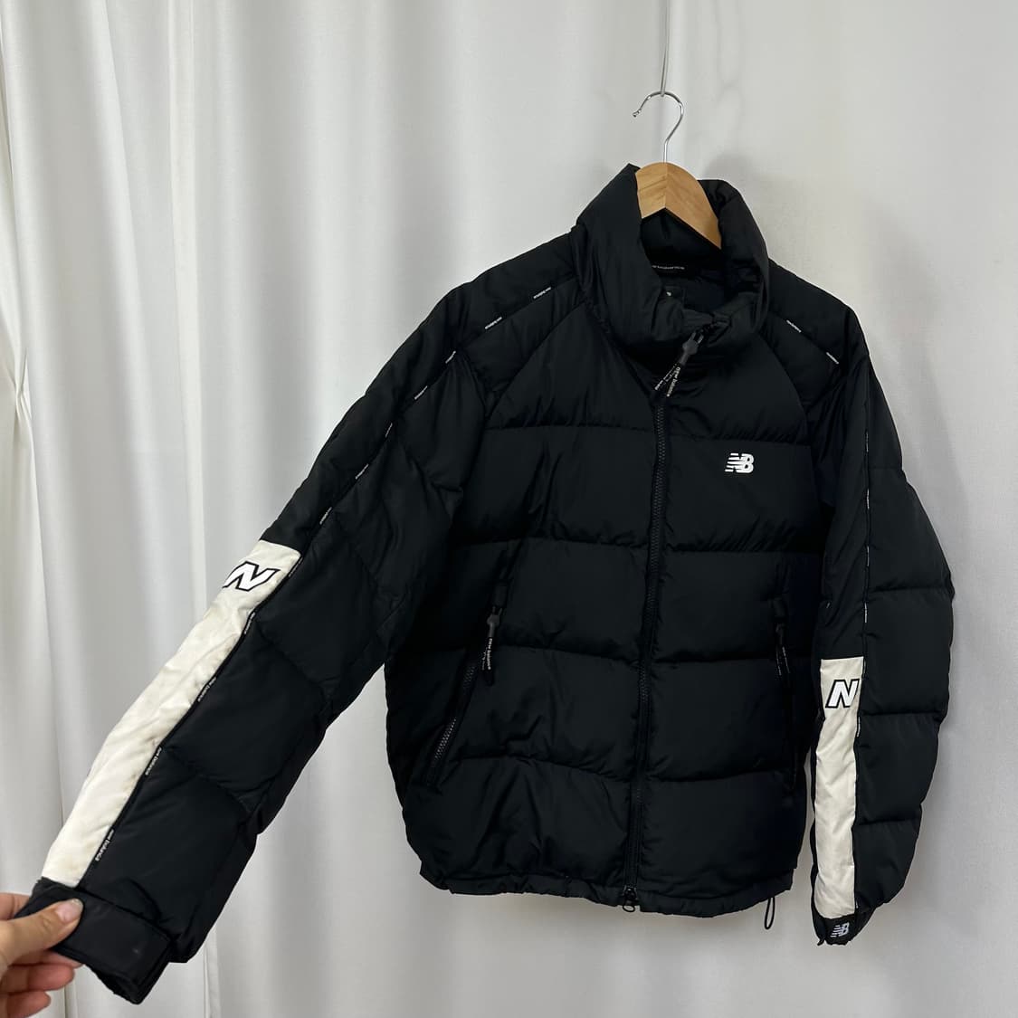   뉴발란스 공용 패딩 자켓 거위털 검정 95 M  EIW 상품이미지2