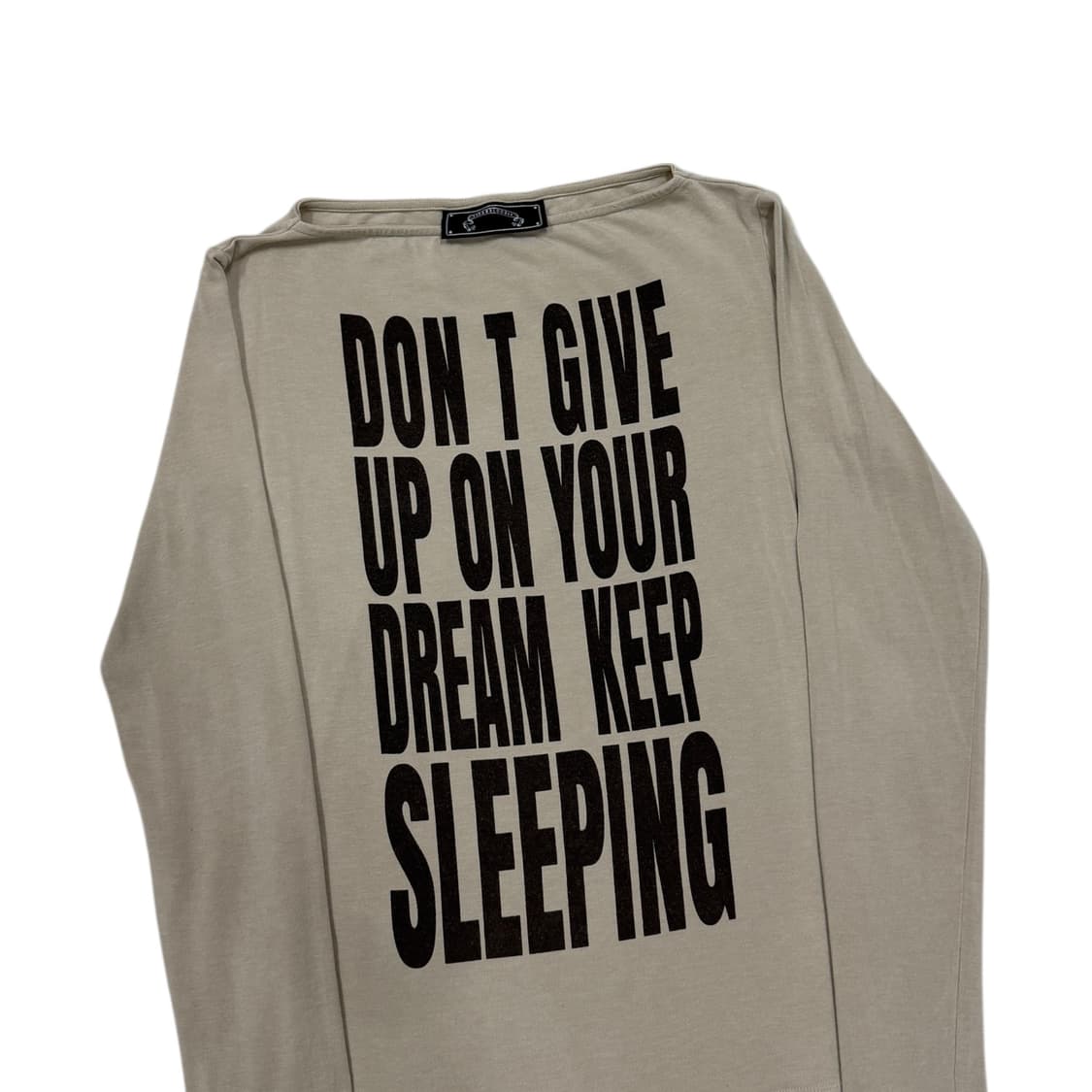 배드블러드 보트넥 루즈핏 롱슬리브 티셔츠 샌드 브라운 S 상품이미지2