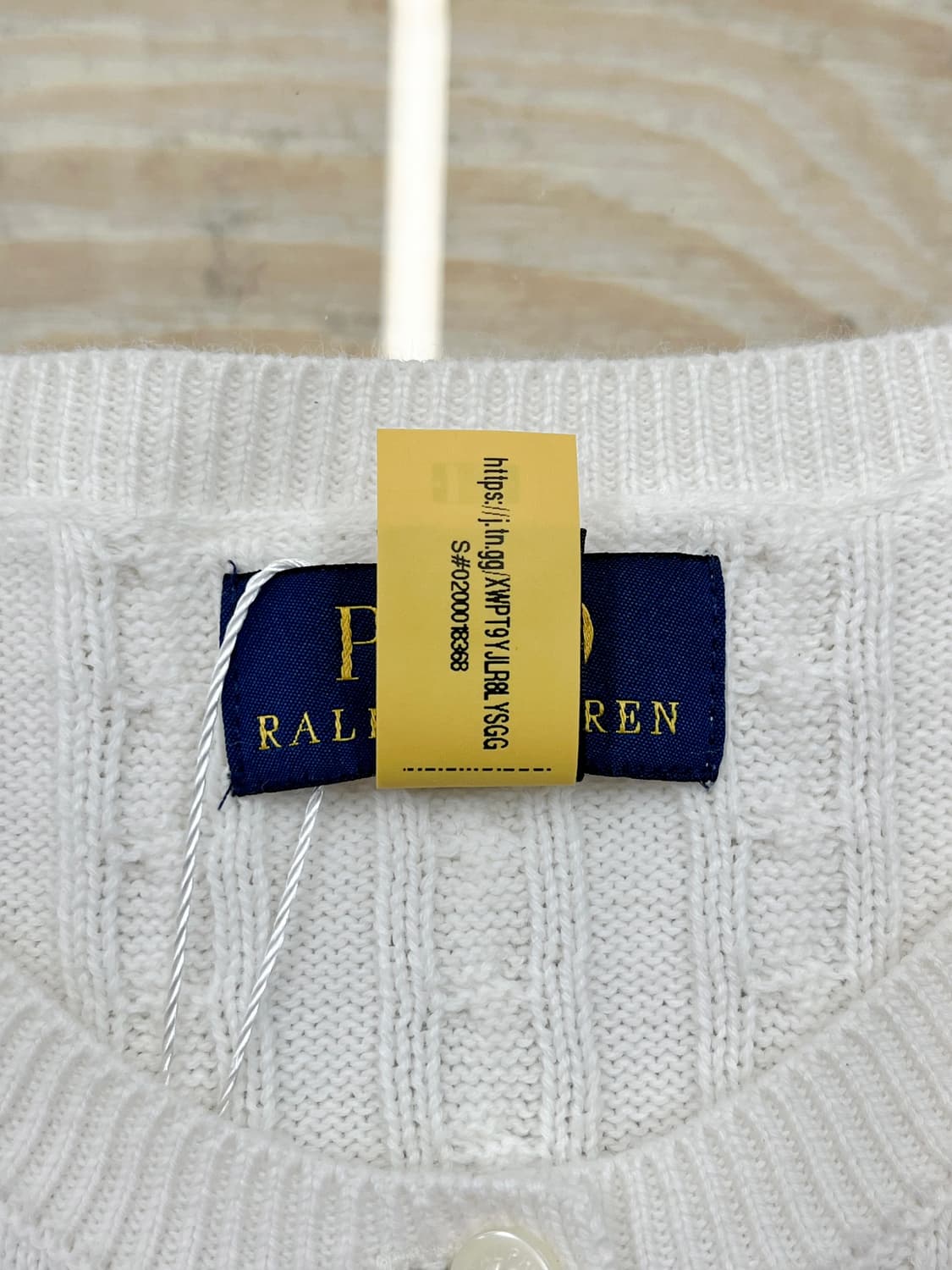 폴로 랄프 로렌 QR 라벨 케이블 가디건 상품이미지7