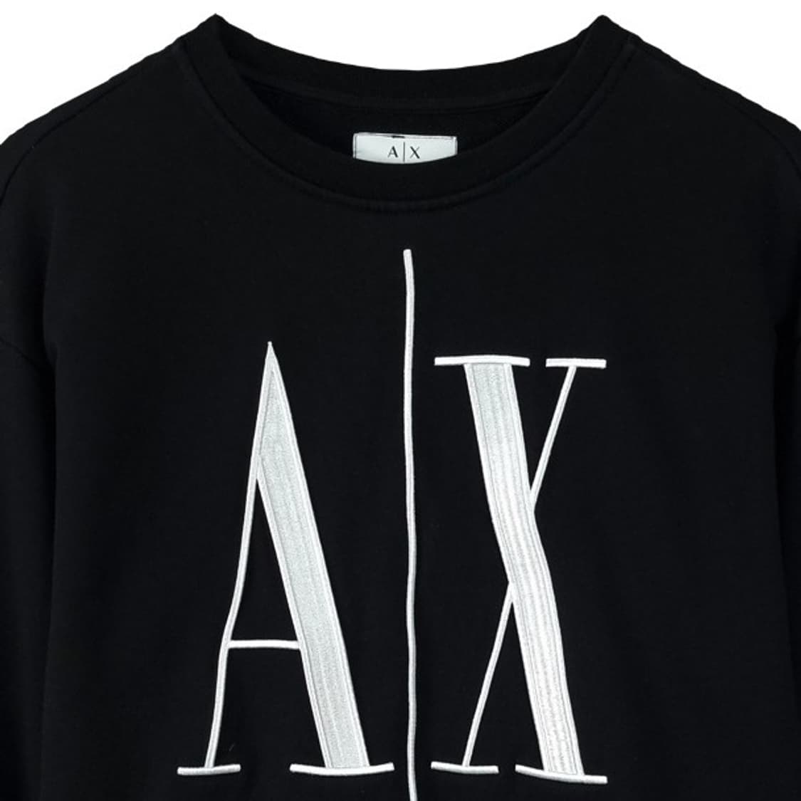 [아르마니] 빅로고 프린팅 오버핏 맨투맨 블랙 P01569 상품이미지4