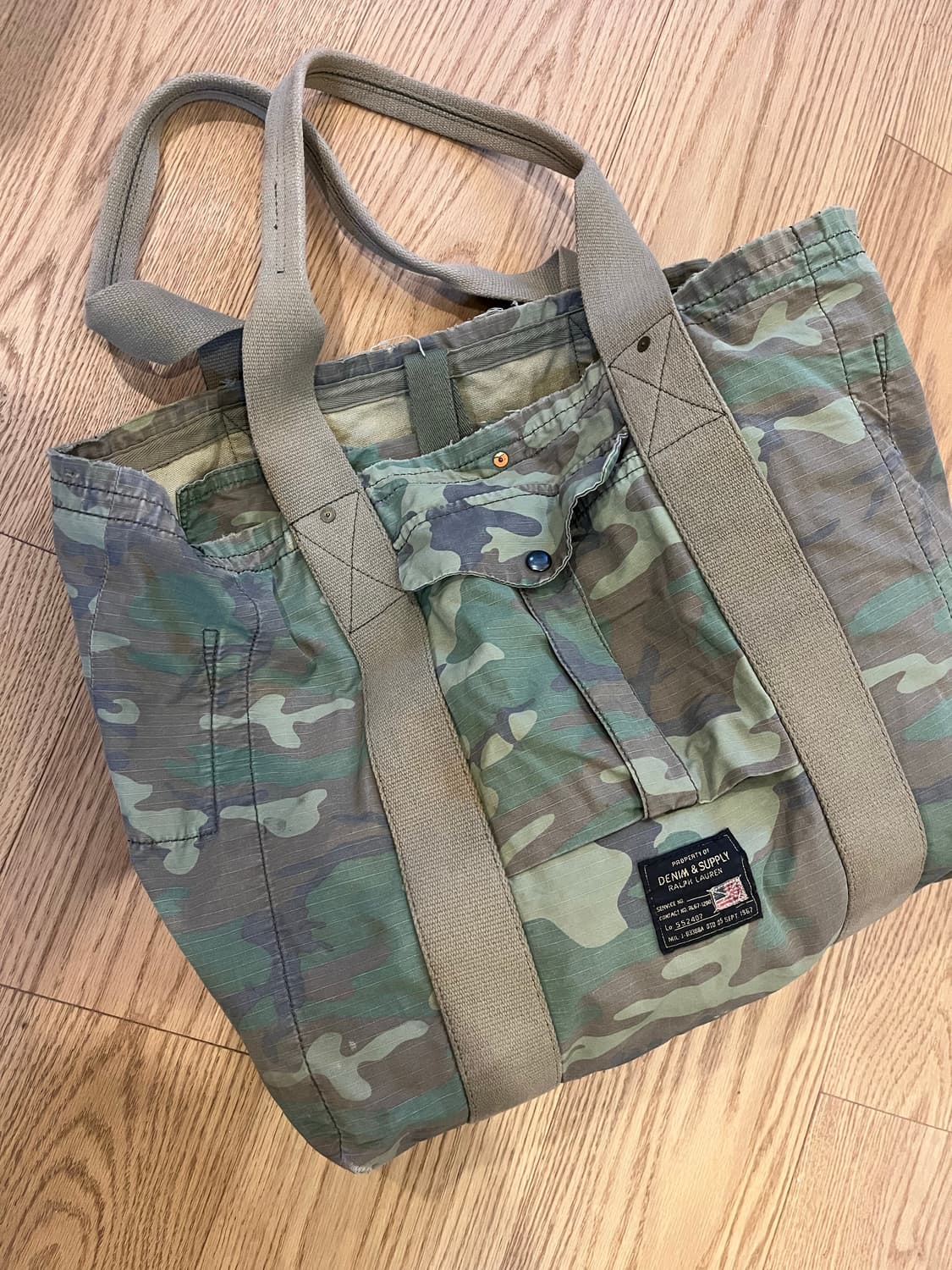 빈티지 랄프로렌 폴로 데님&서플라이 우드랜드 쇼퍼백 상품이미지2