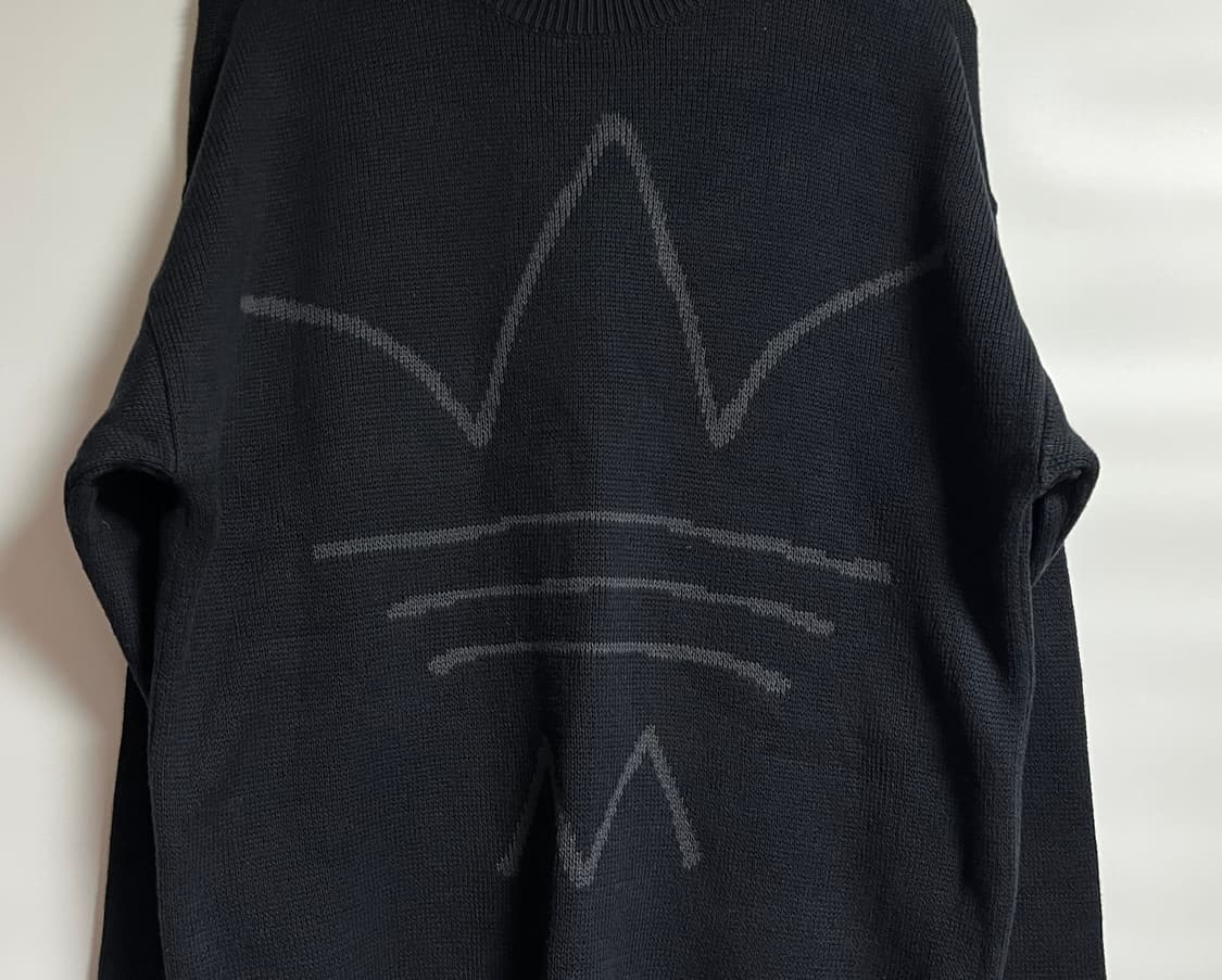 공용 아디다스 오버핏 빅로고 니트 스웨터 L 상품이미지4