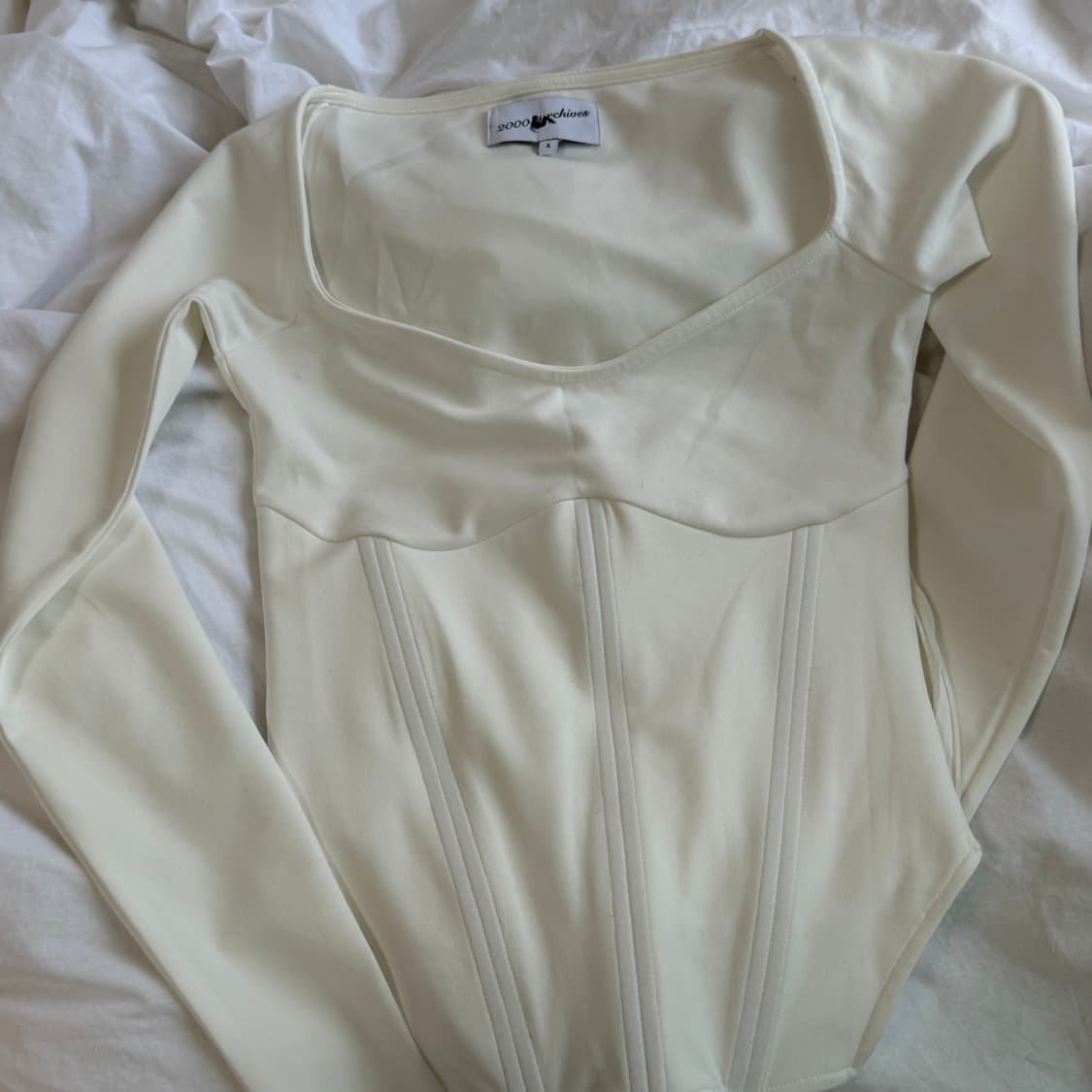 2000아카이브스 EL CORSET TOP (IVORY) 코르셋탑 상품이미지3