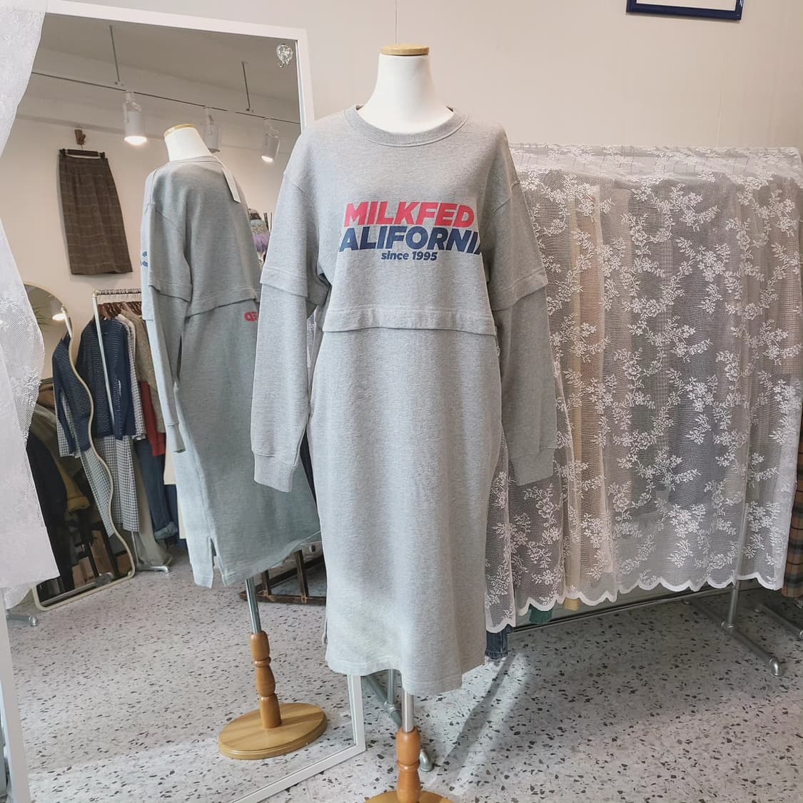 Milkfed 맨투맨 코튼원피스 상품이미지1