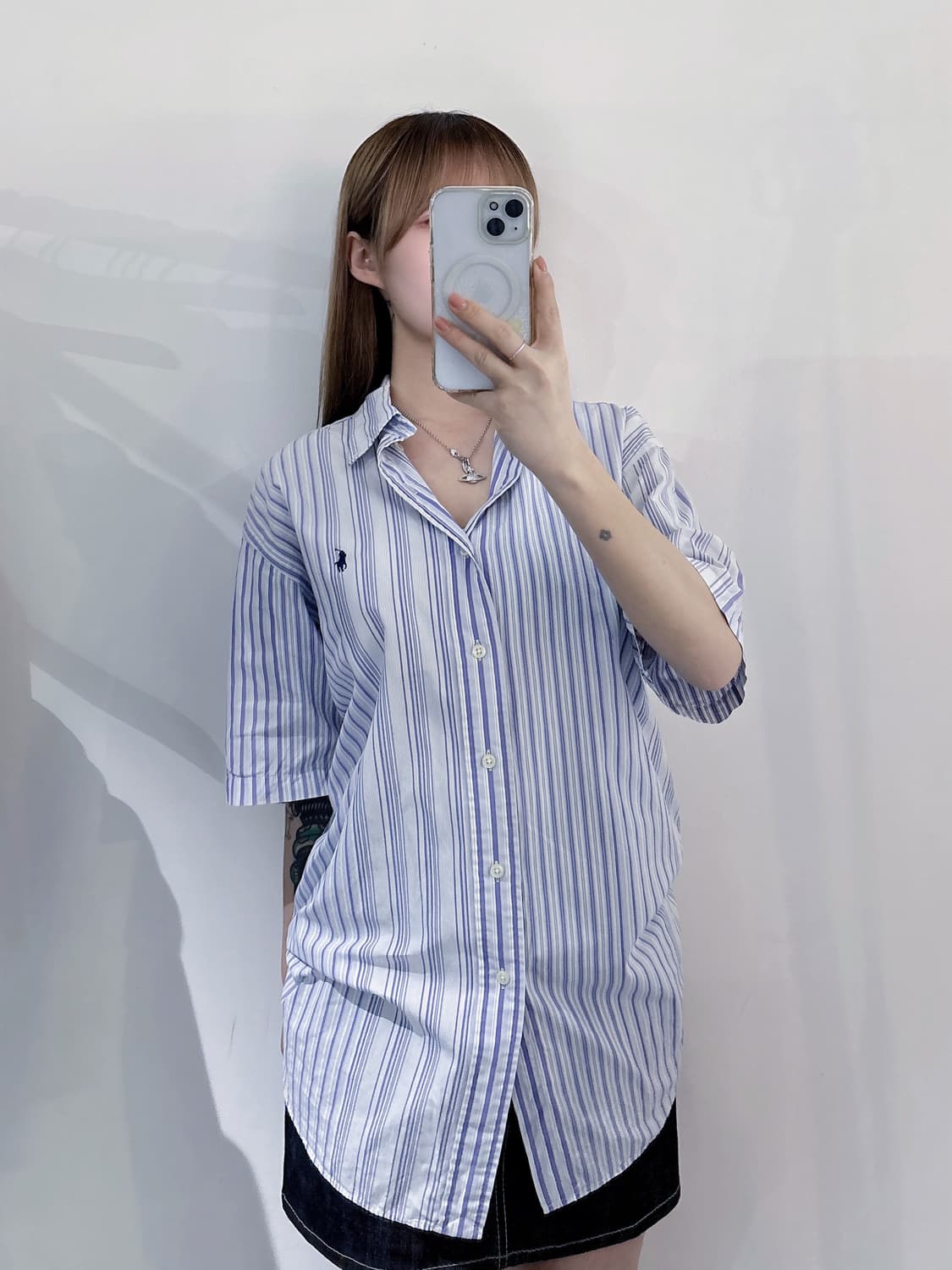 폴로랄프로렌 네이비포니 반팔 셔츠 상품이미지1