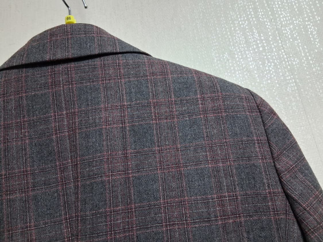 JOINUS PREMIUM 100% 순모체크쟈켓 피트77 여유있게는 66 상품이미지7